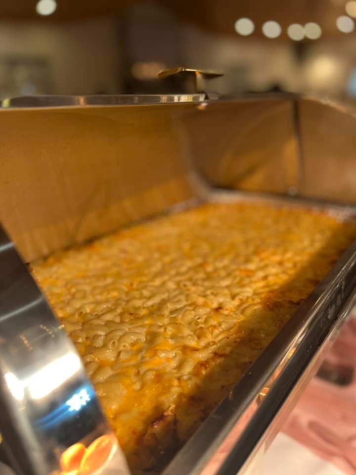 Golden baked Southern macaroni and cheese